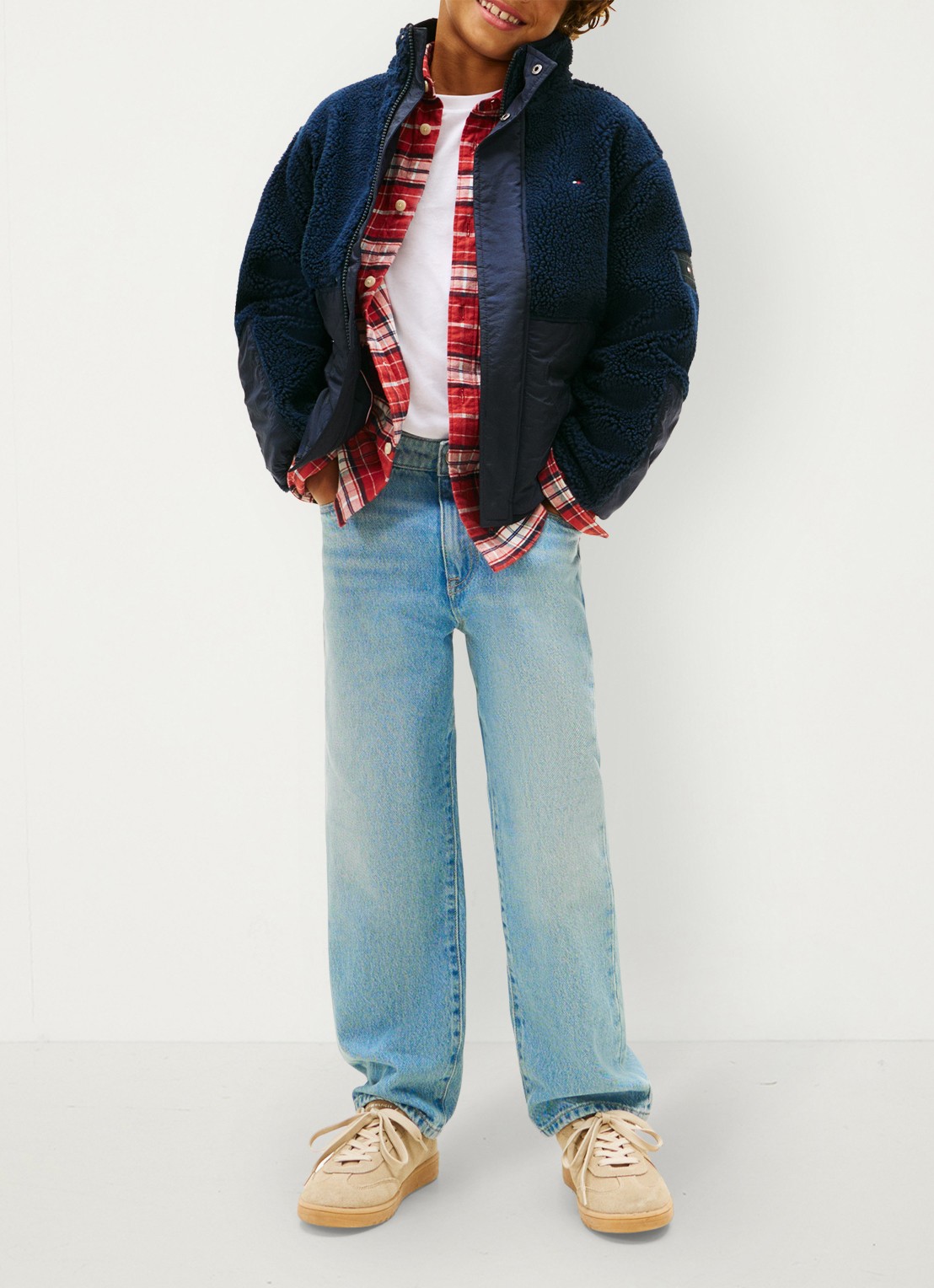Tommy Hilfiger Loose fit jeans met steekzakken - voorkant 8 indigo