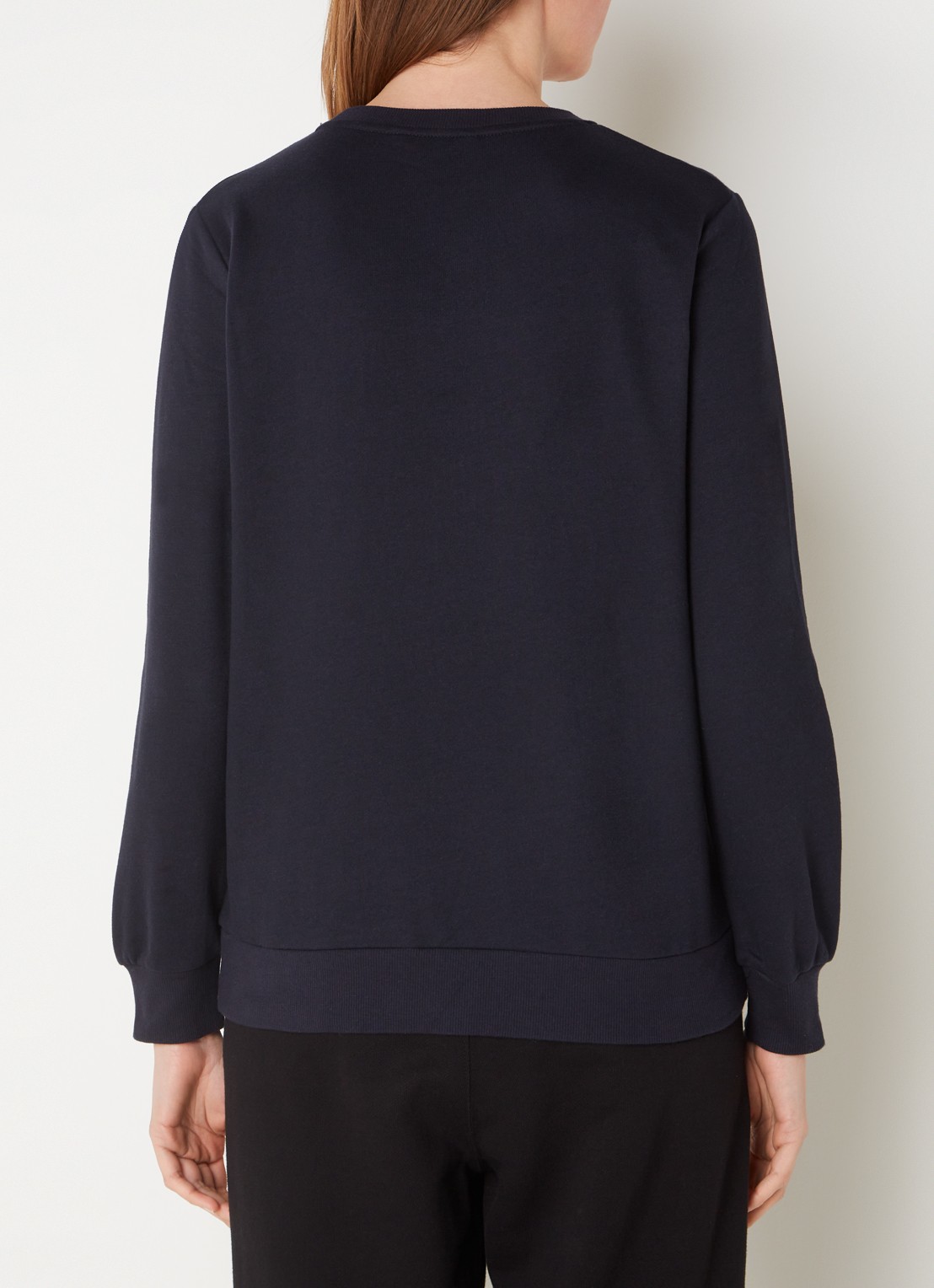 Tommy Hilfiger Loungetrui met logoborduring - achterkant 3 donkerblauw