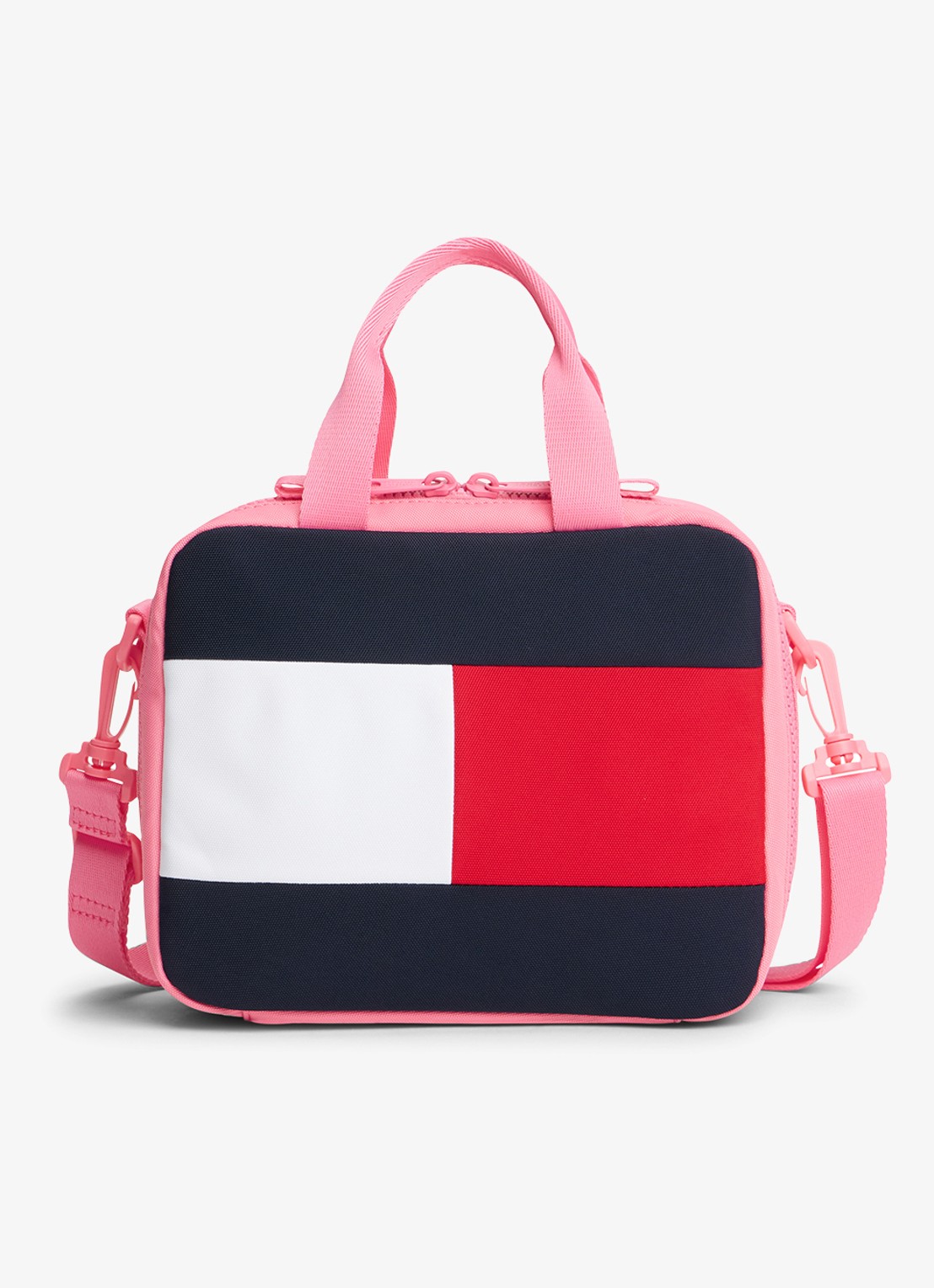 Tommy Hilfiger Lunchbox met logo - voorkant 3 roze
