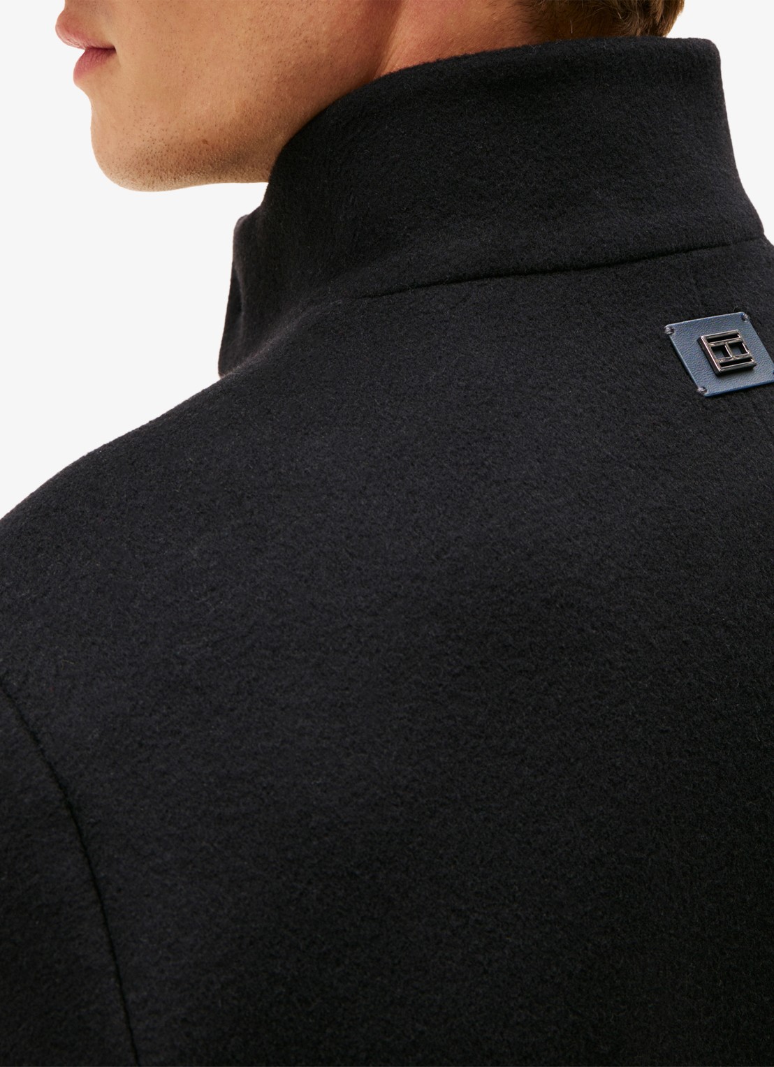 Tommy Hilfiger Mantel in wolblend met steekzakken - detail 5 zwart