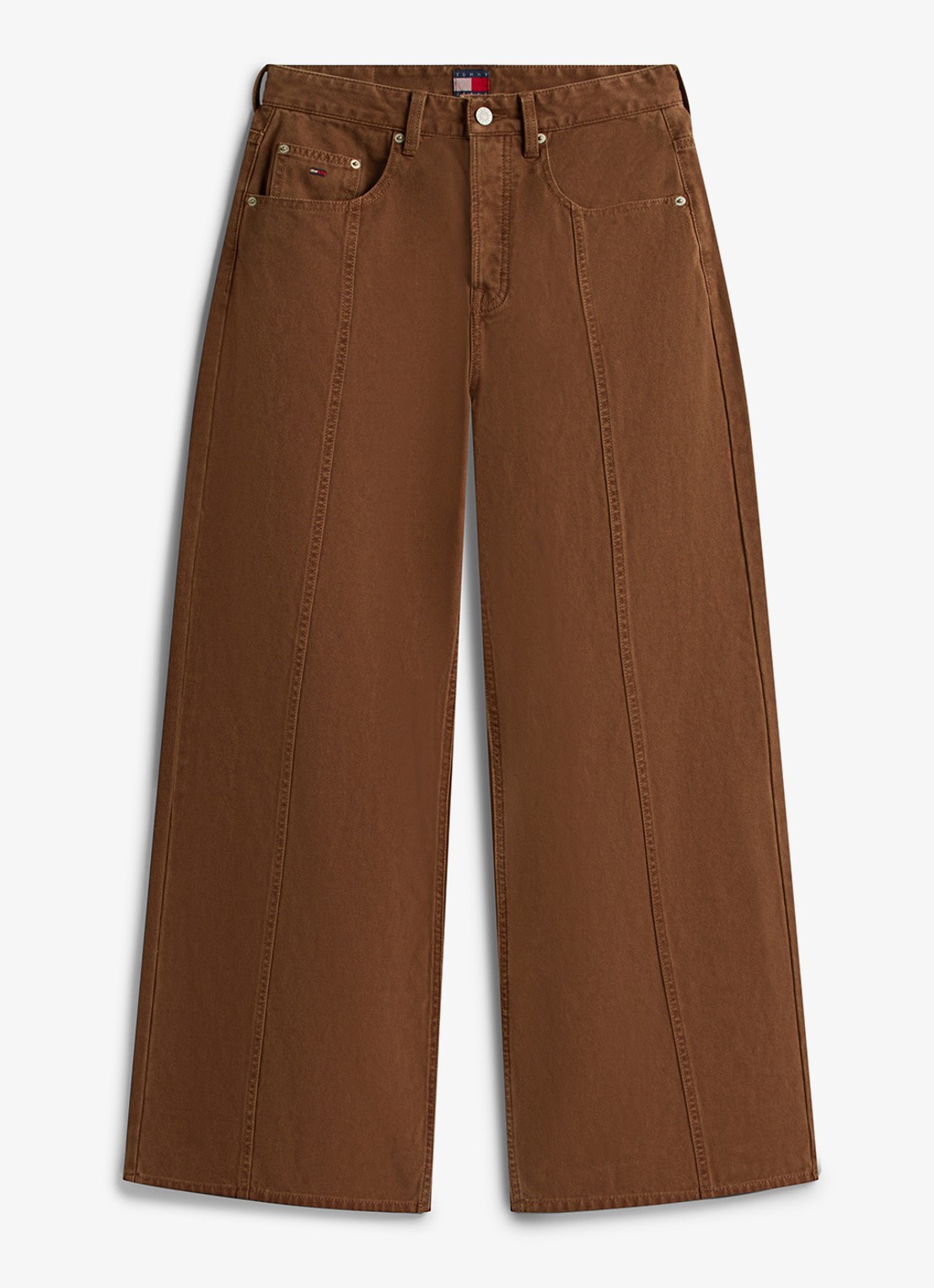 Tommy Hilfiger Mid rise loose fit jeans met gekleurde wassing - voorkant 3 bruin