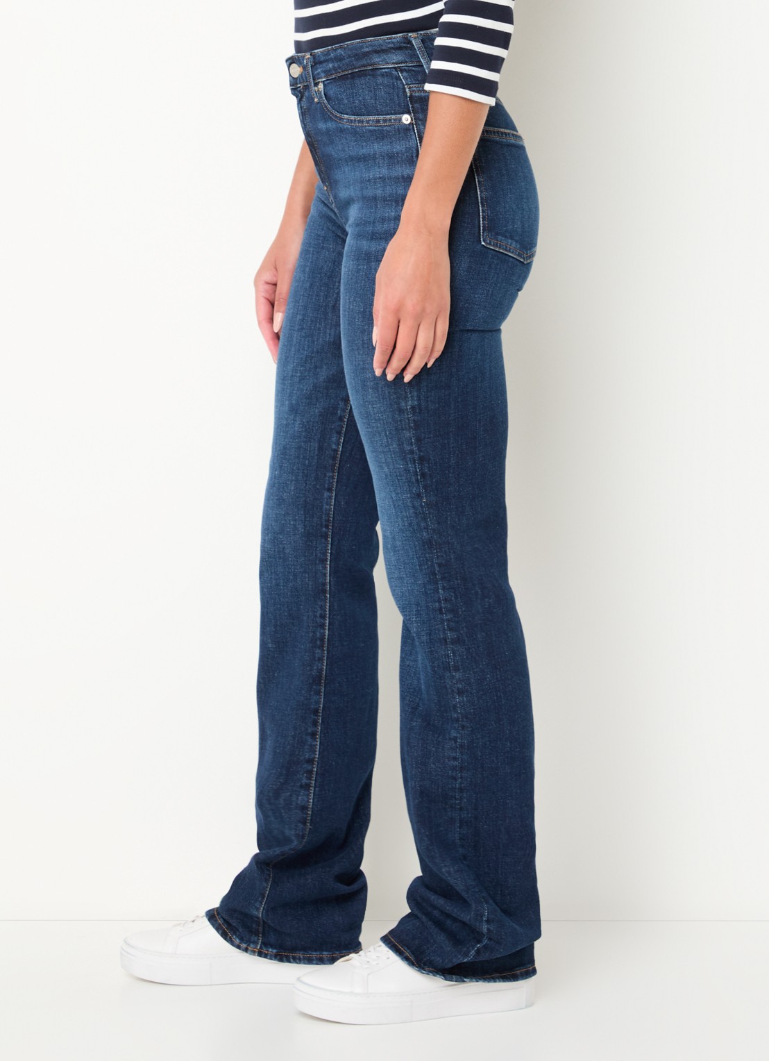 Tommy Hilfiger Mid waist bootcut jeans met donkere wassing - detail 2 indigo