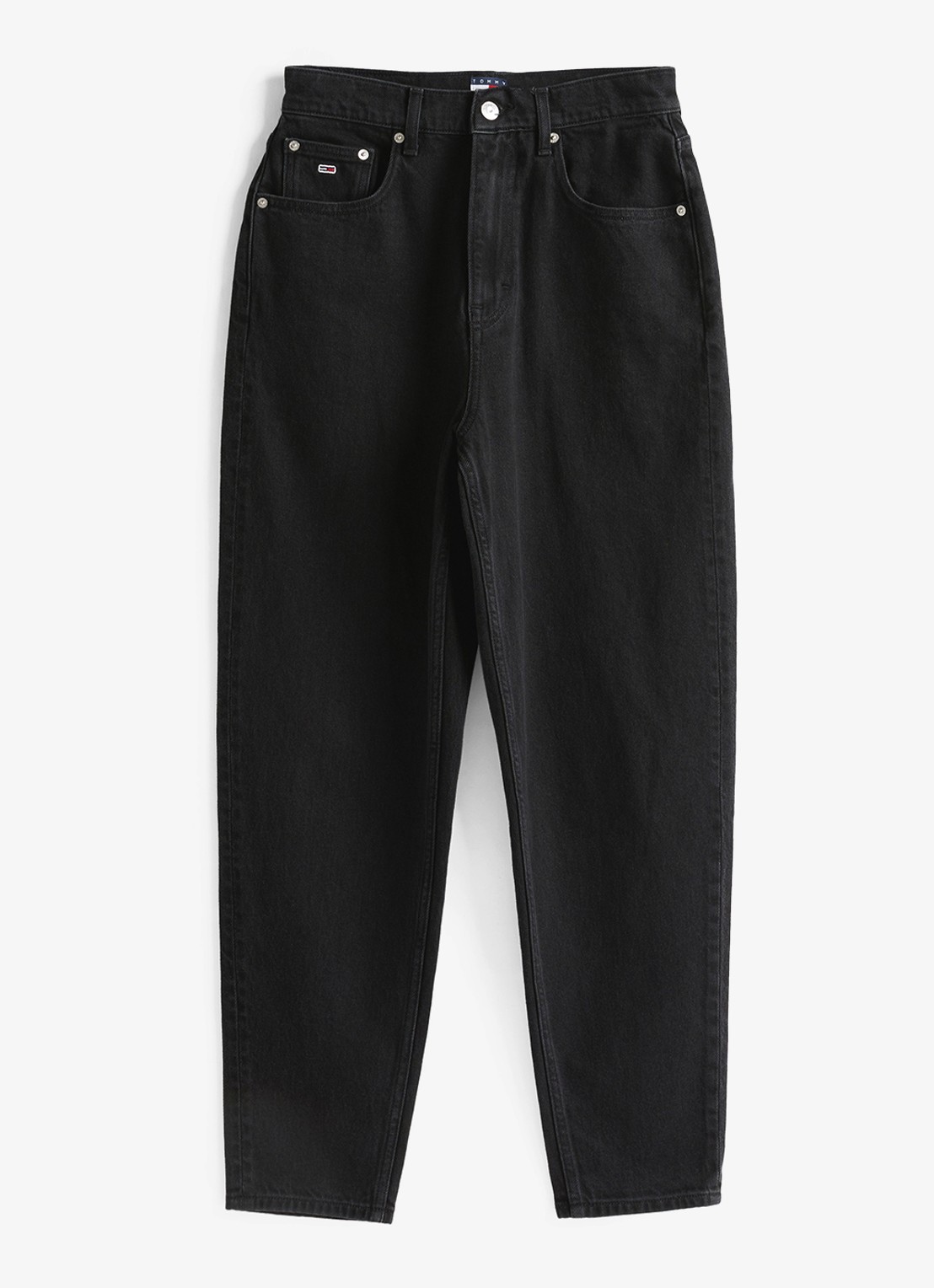 Tommy Hilfiger Mid waist mom jeans met gekleurde wassing - voorkant 2 zwart
