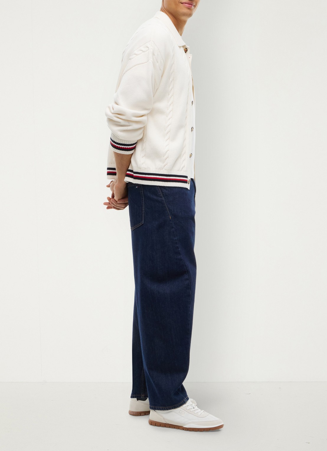 Tommy Hilfiger Mid waist straight fit jeans met donkere wassing - detail 3 denim