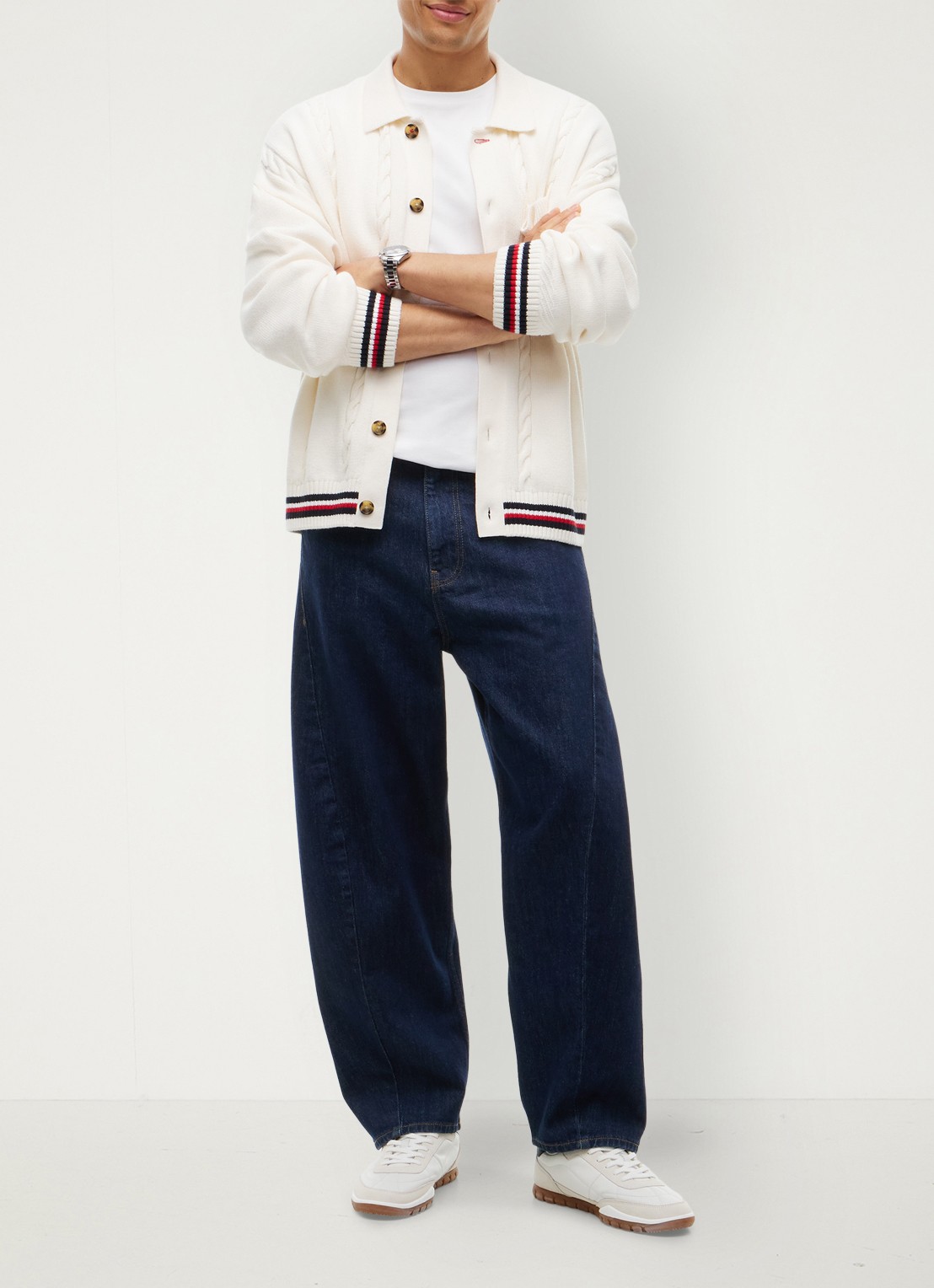 Tommy Hilfiger Mid waist straight fit jeans met donkere wassing - voorkant 7 denim