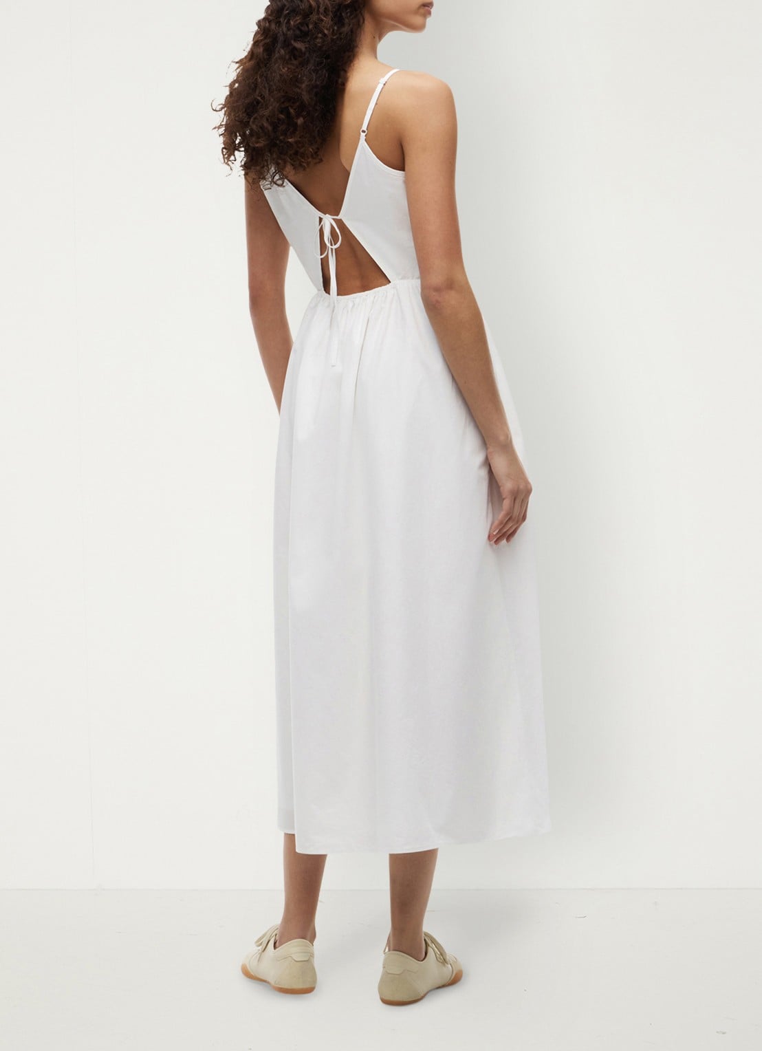 Tommy Hilfiger Midi jurk met geknoopt detail - achterkant 3 wit