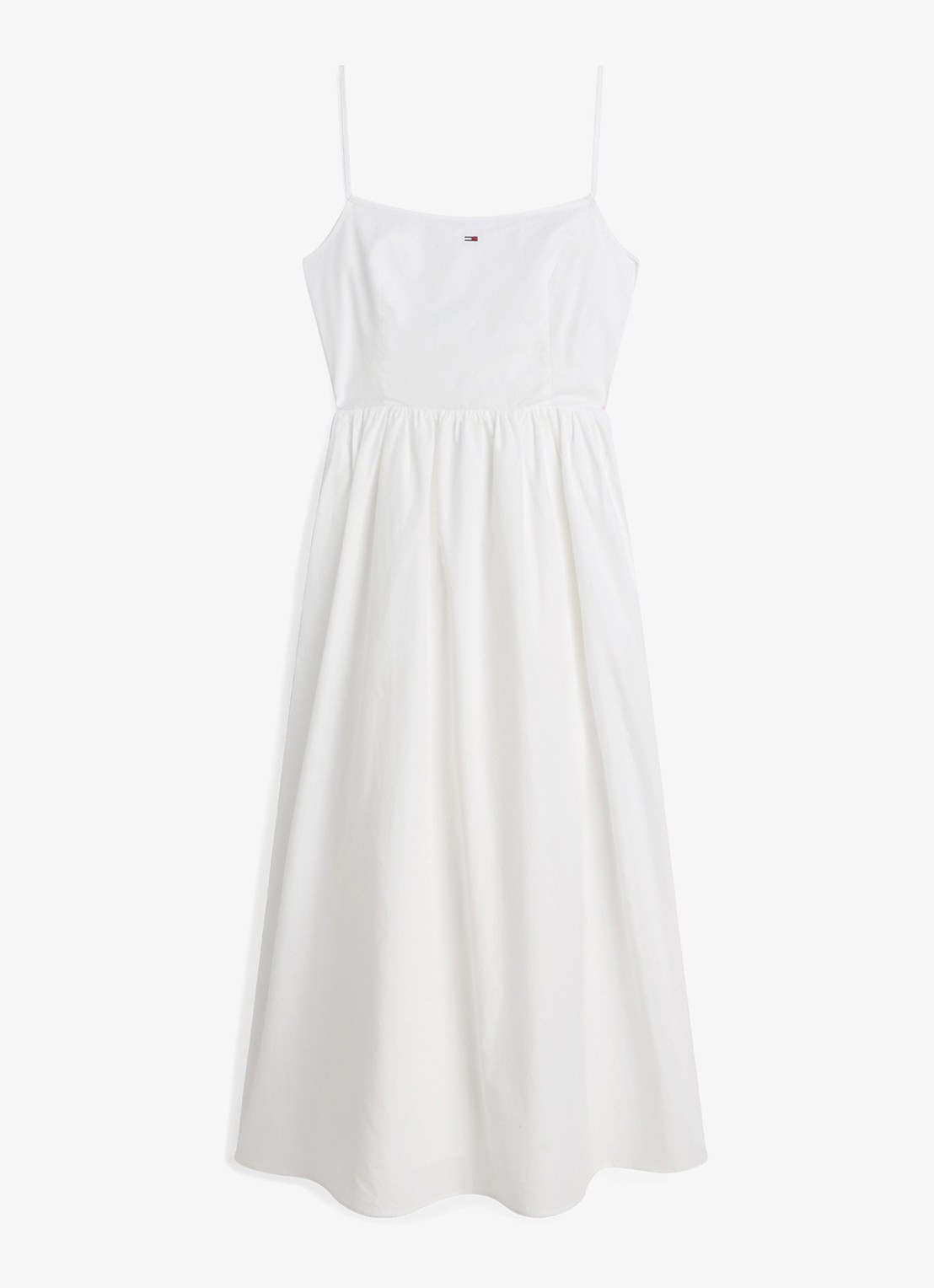Tommy Hilfiger Midi jurk met geknoopt detail - voorkant wit
