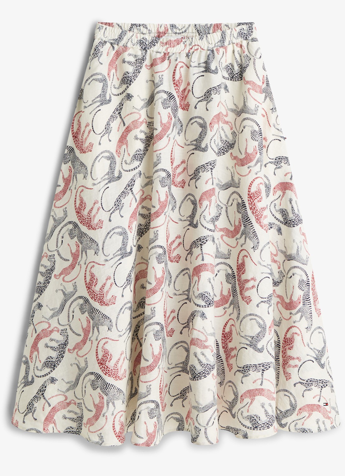 Tommy Hilfiger Midi rok met dierenprint - voorkant 4 multicolor