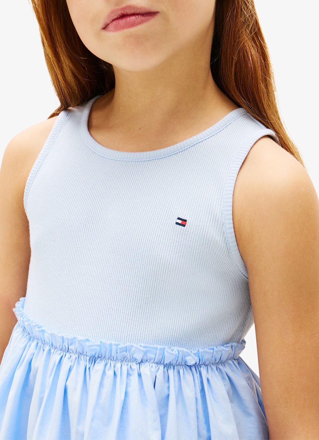 Tommy Hilfiger Mini jurk van katoen - detail 4 blauw
