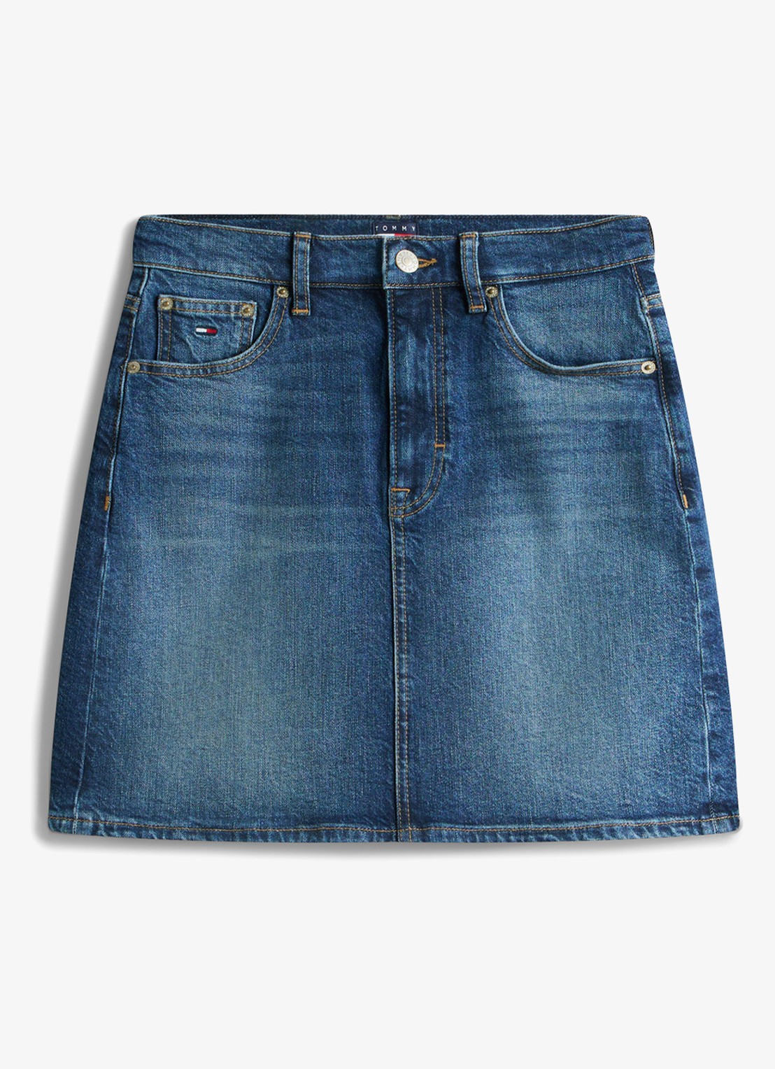 Tommy Hilfiger Mini rok van denim - voorkant jeans
