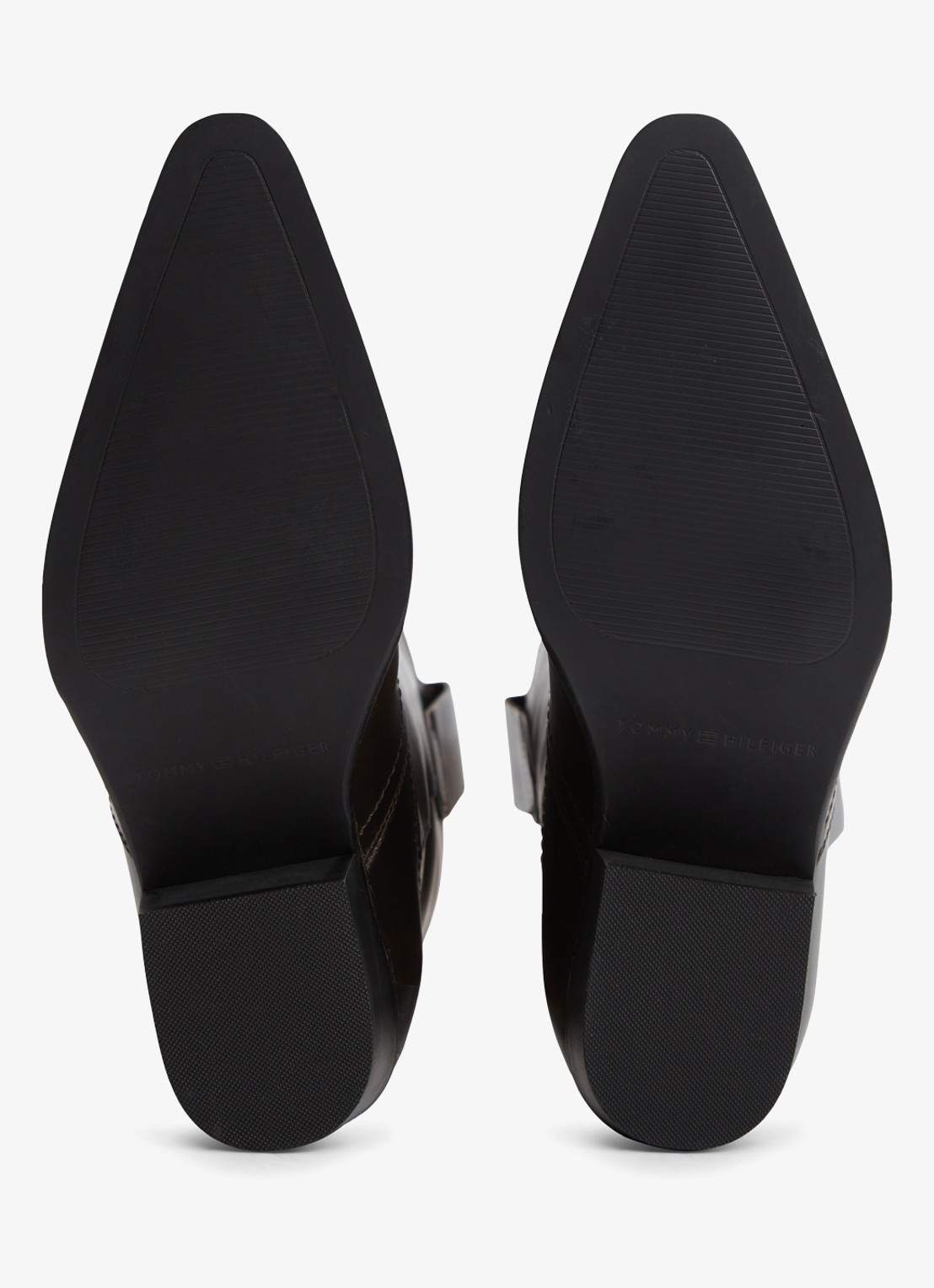 Tommy Hilfiger Monogram cowboylaars van leer  - detail 4 donkerbruin