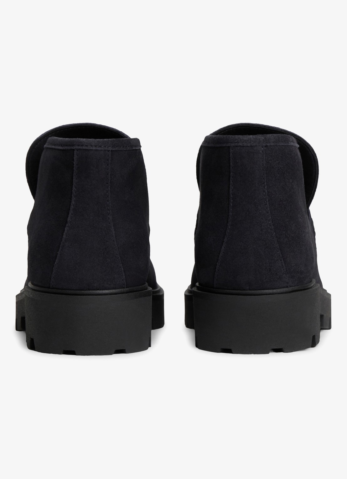 Tommy Hilfiger Monogram enkellaars van suède - detail 6 donkerblauw