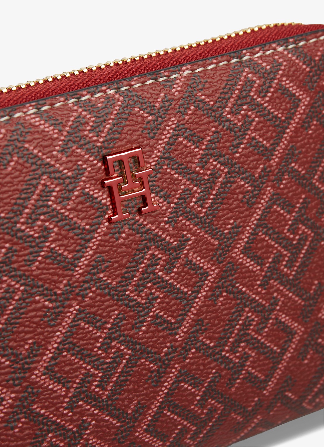 Tommy Hilfiger Monogram portemonnee met print  - detail 3 rood