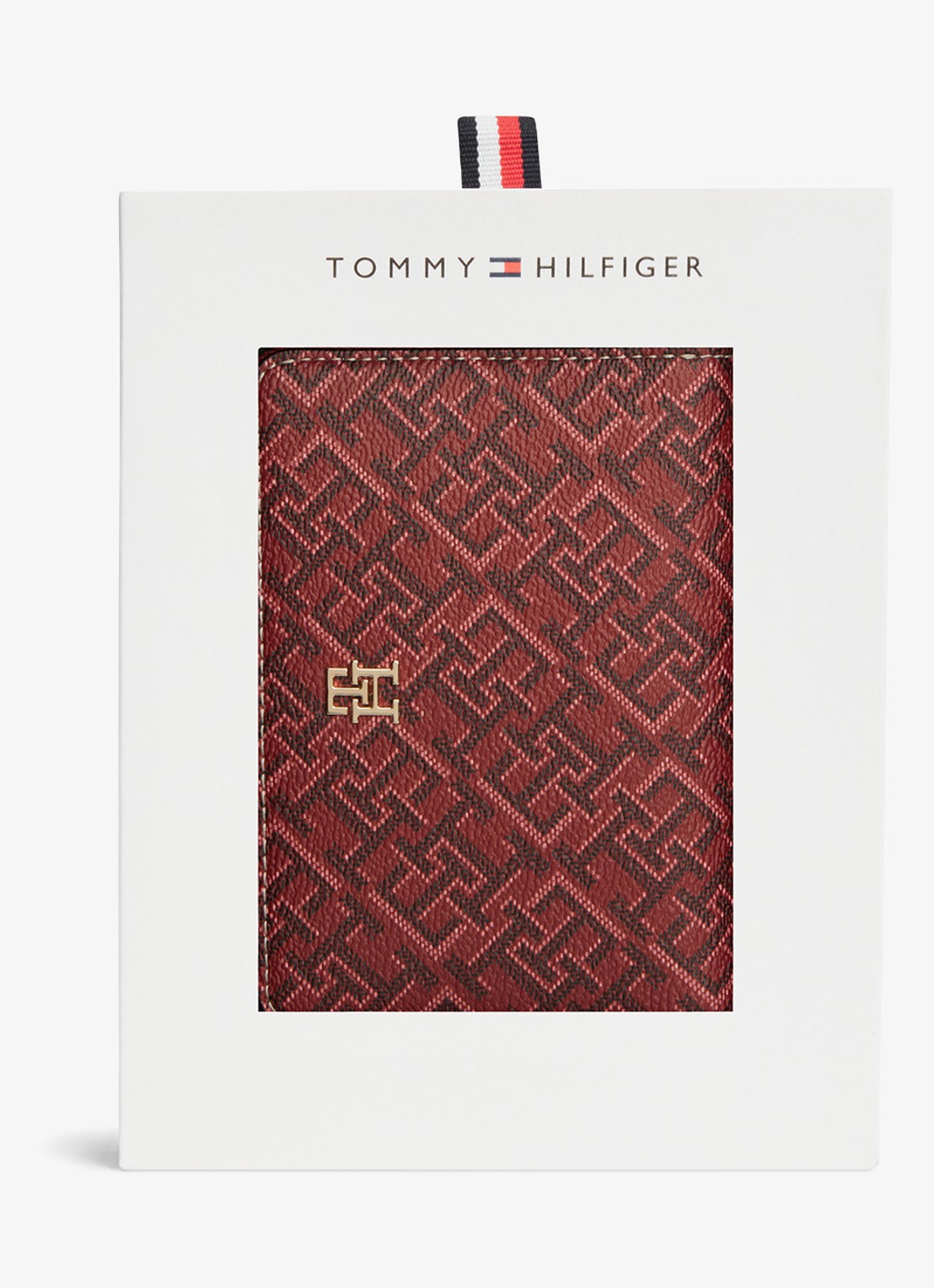 Tommy Hilfiger Monogram portemonnee met print  - detail 4 rood