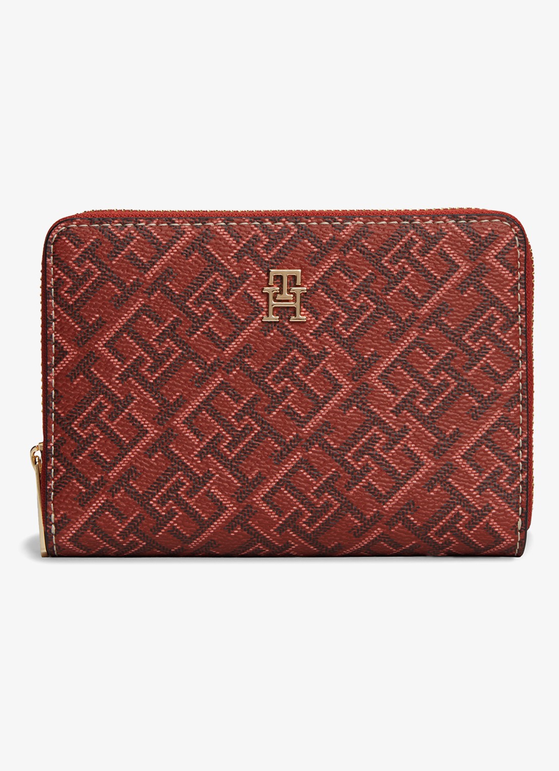 Tommy Hilfiger Monogram portemonnee met print  - voorkant rood