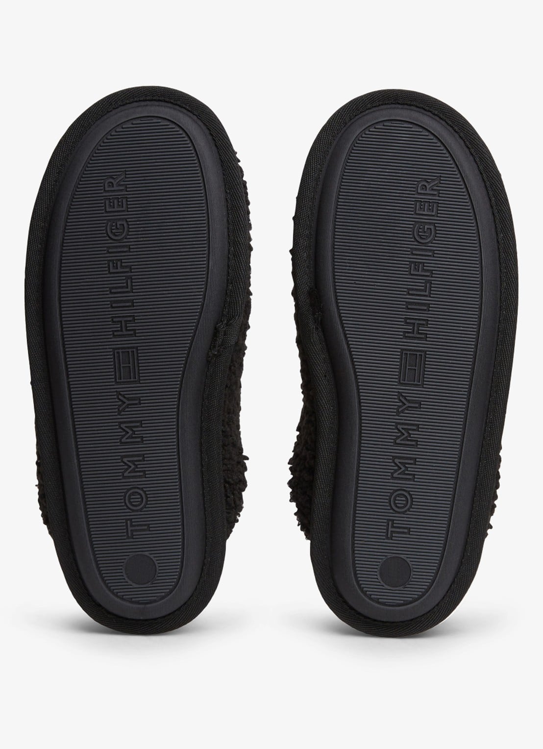 Tommy Hilfiger Monogram slipper met details van teddy  - detail 2 zwart
