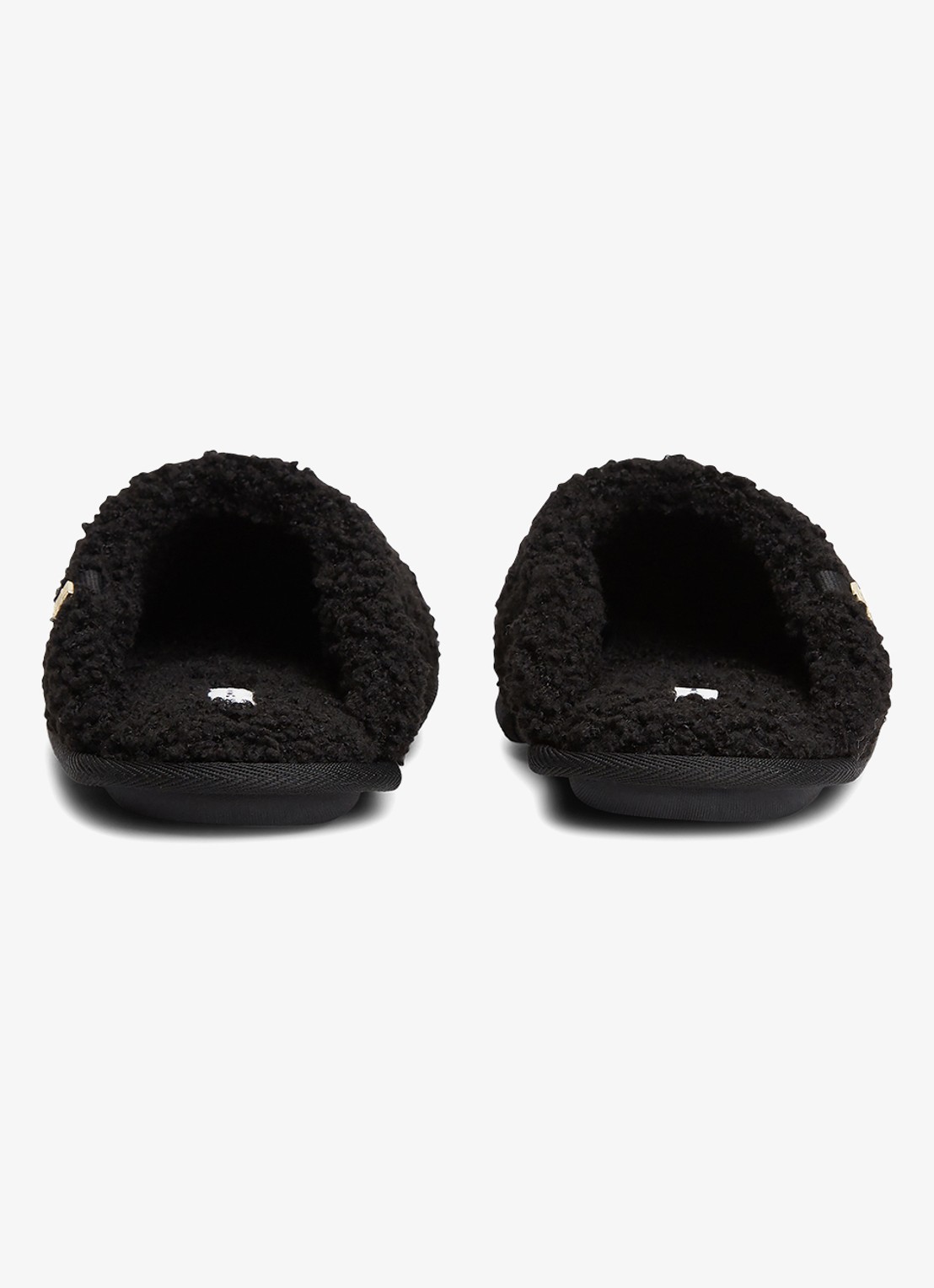 Tommy Hilfiger Monogram slipper met details van teddy  - detail 5 zwart
