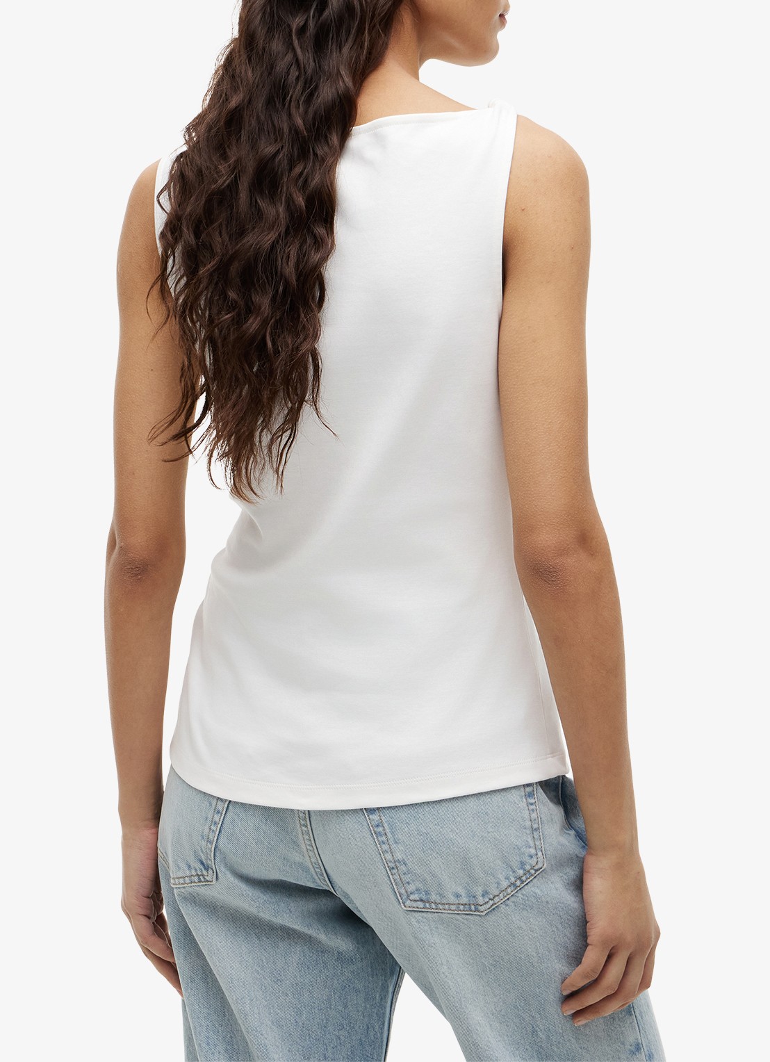 Tommy Hilfiger Mouwloze top met geknoopt detail - achterkant 5 gebroken wit