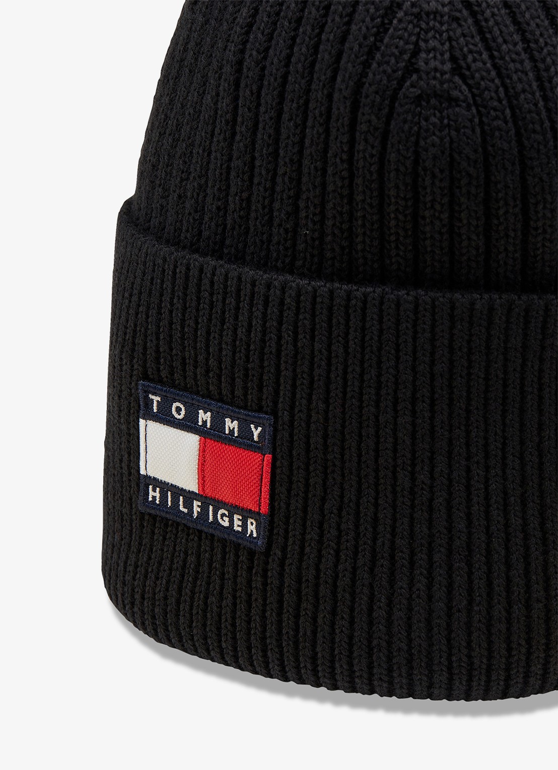 Tommy Hilfiger Muts met logo - detail zwart