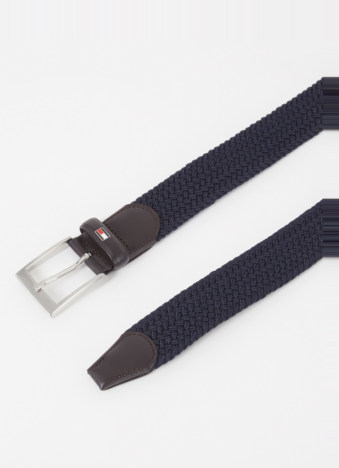Tommy Hilfiger New Adan riem met leren details - detail 2 donkerblauw
