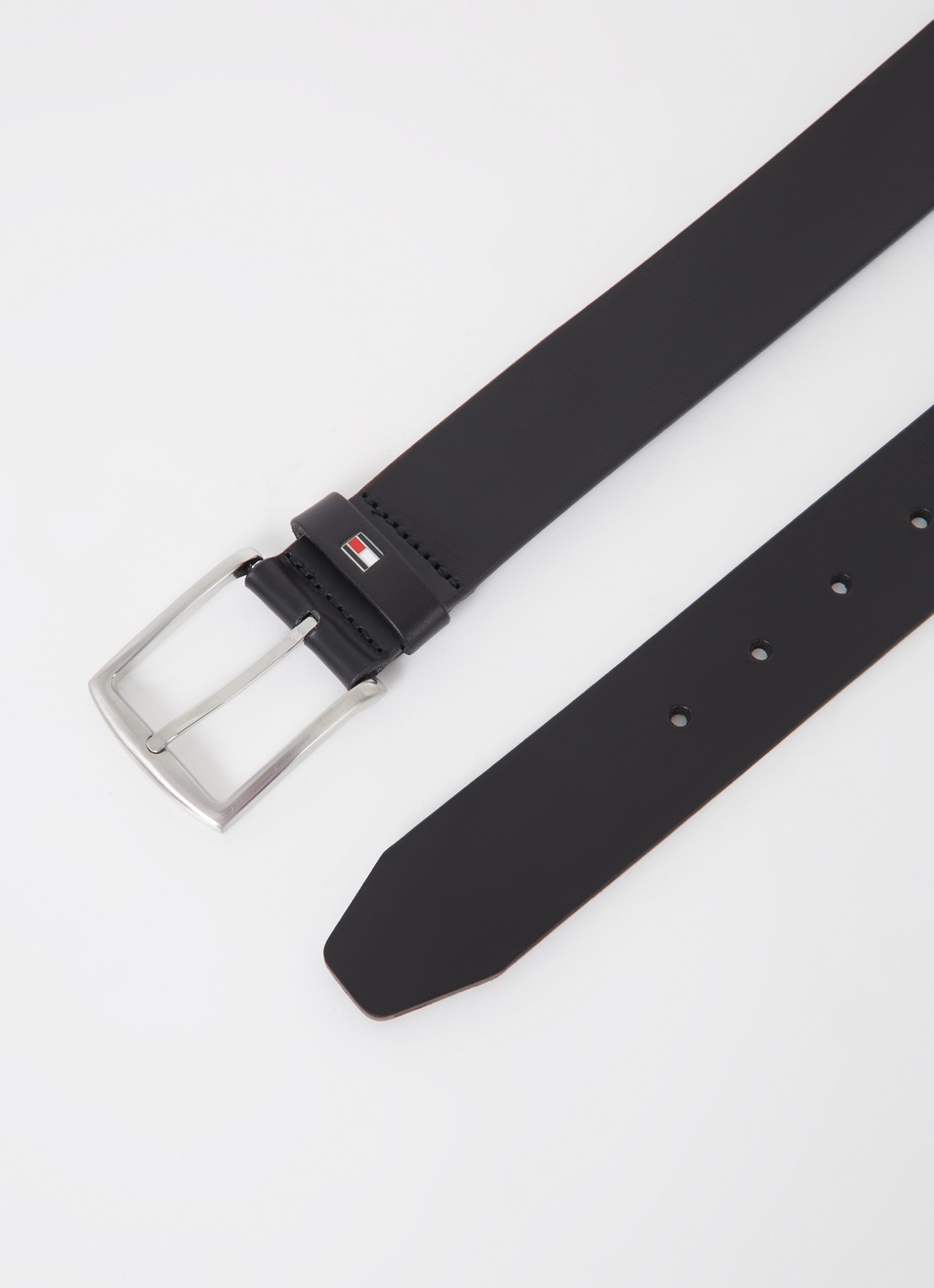 Tommy Hilfiger New Denton riem van leer - detail 2 zwart