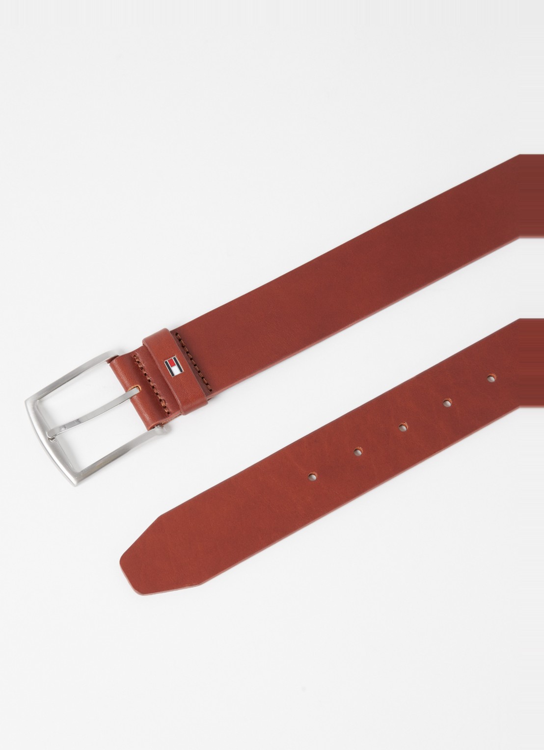 Tommy Hilfiger New Denton riem van leer - detail 2 cognac