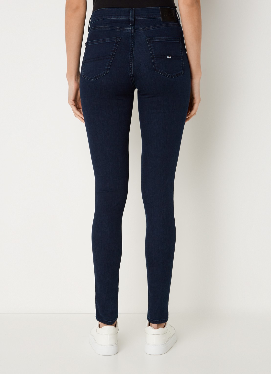 Tommy Hilfiger Nora high waist skinny jeans met donkere wassing - achterkant 5 indigo