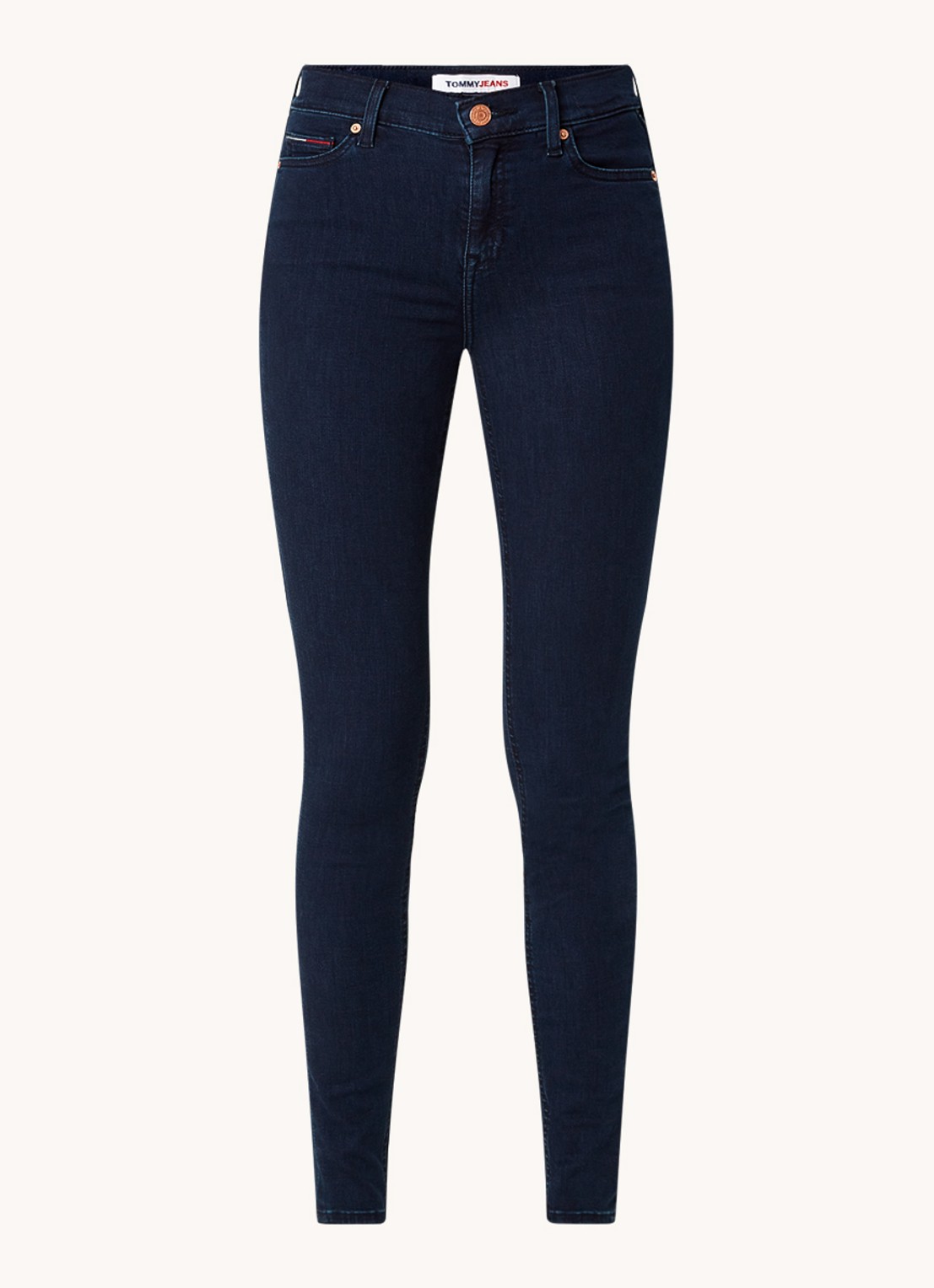 Tommy Hilfiger Nora high waist skinny jeans met donkere wassing - voorkant 3 indigo