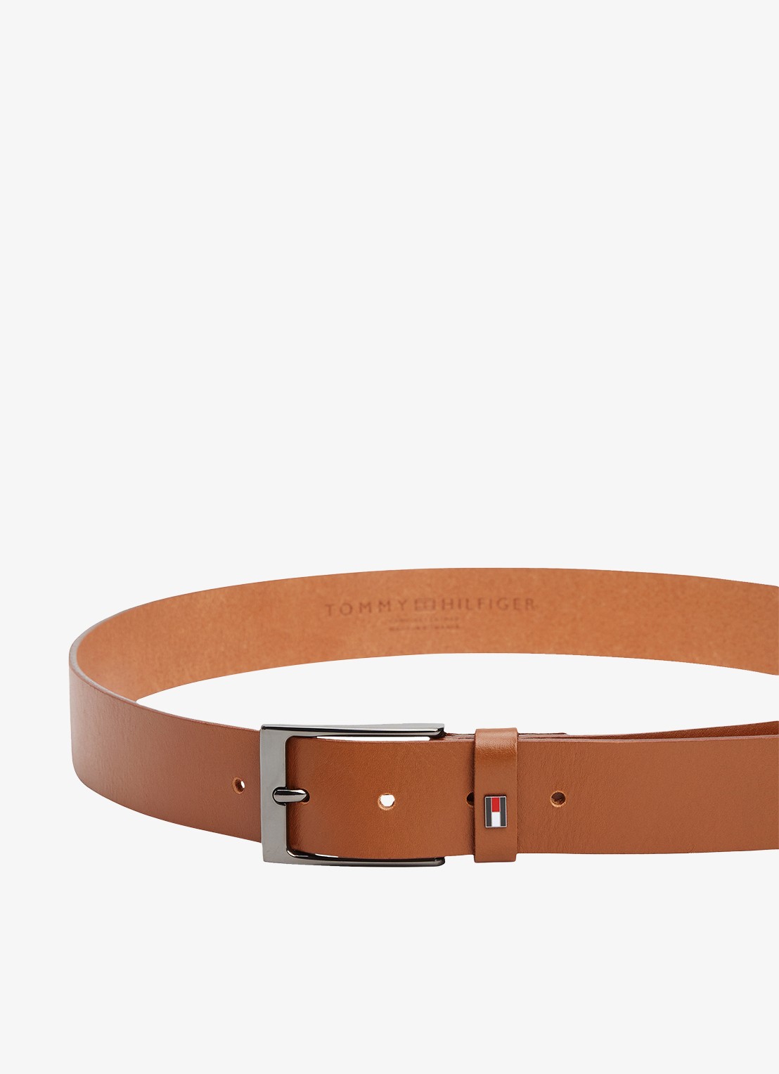 Tommy Hilfiger Oliver riem van leer - detail 3 cognac