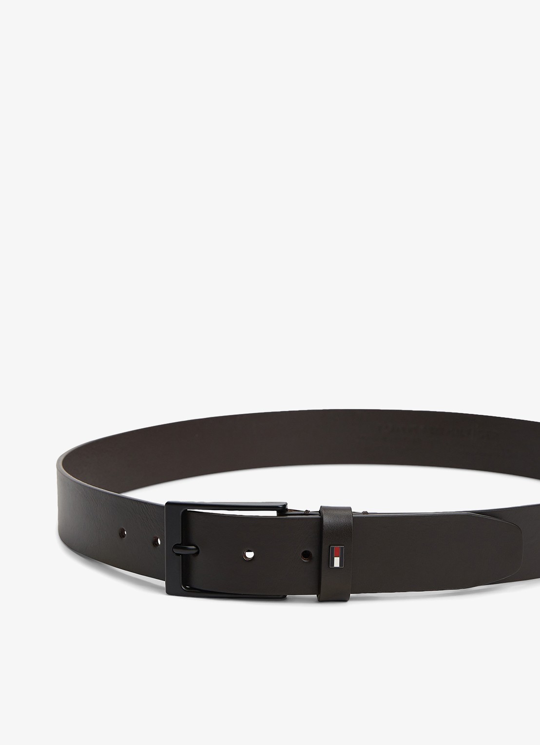 Tommy Hilfiger Oliver riem van leer - detail testa di morro-0hd / zwart