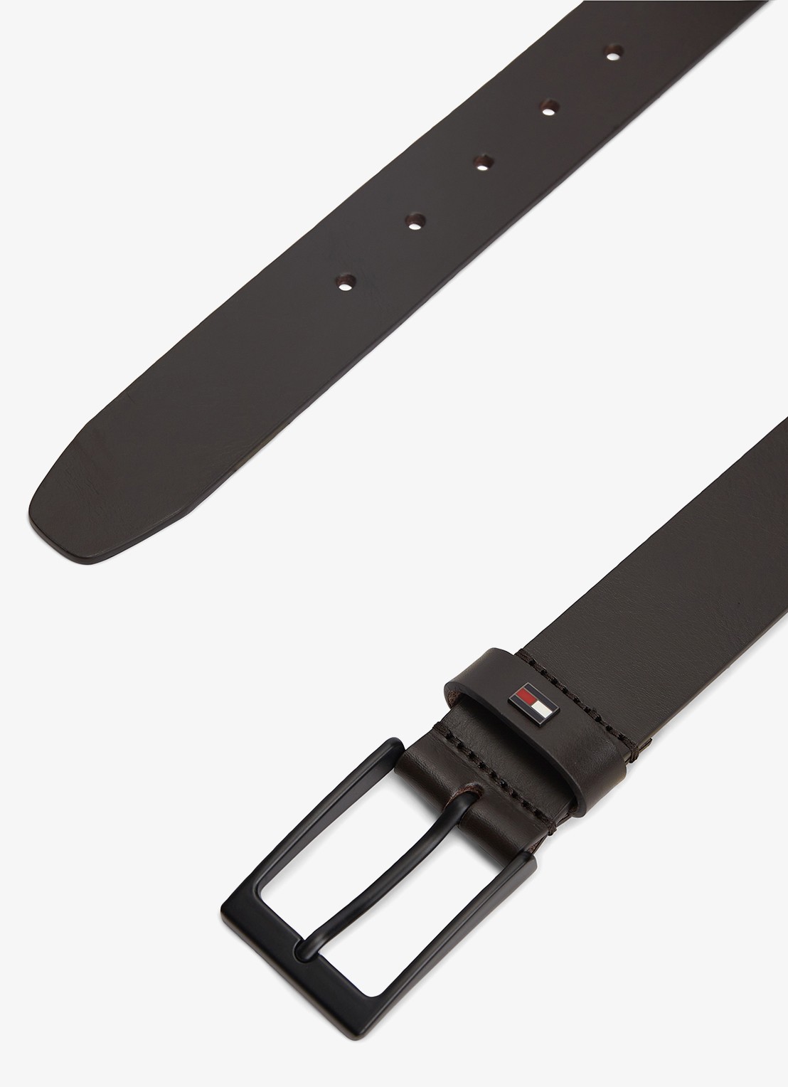 Tommy Hilfiger Oliver riem van leer - voorkant 4 testa di morro-0hd / zwart