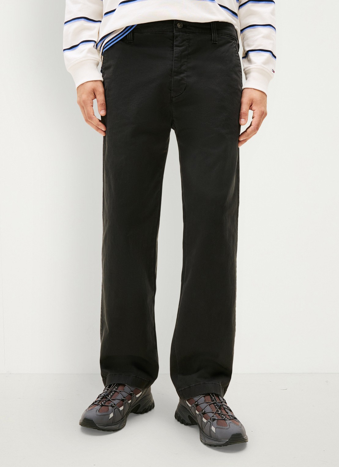 Tommy Hilfiger Otis straight fit chino met steekzakken - detail 3 zwart