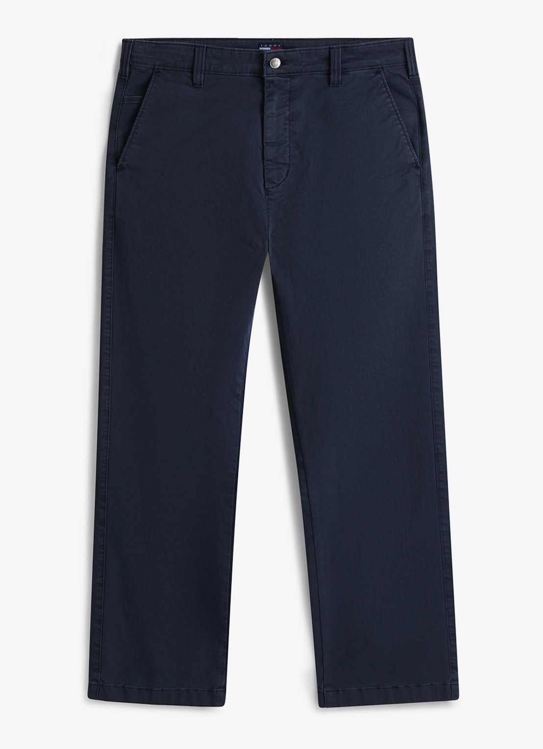 Tommy Hilfiger Otis straight fit chino met steekzakken - voorkant 3 donkerblauw