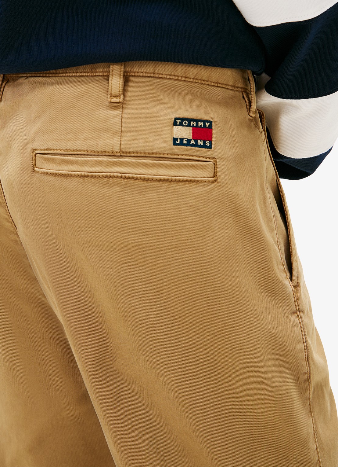Tommy Hilfiger Otis straight fit chino met steekzakken - detail 3 khaki