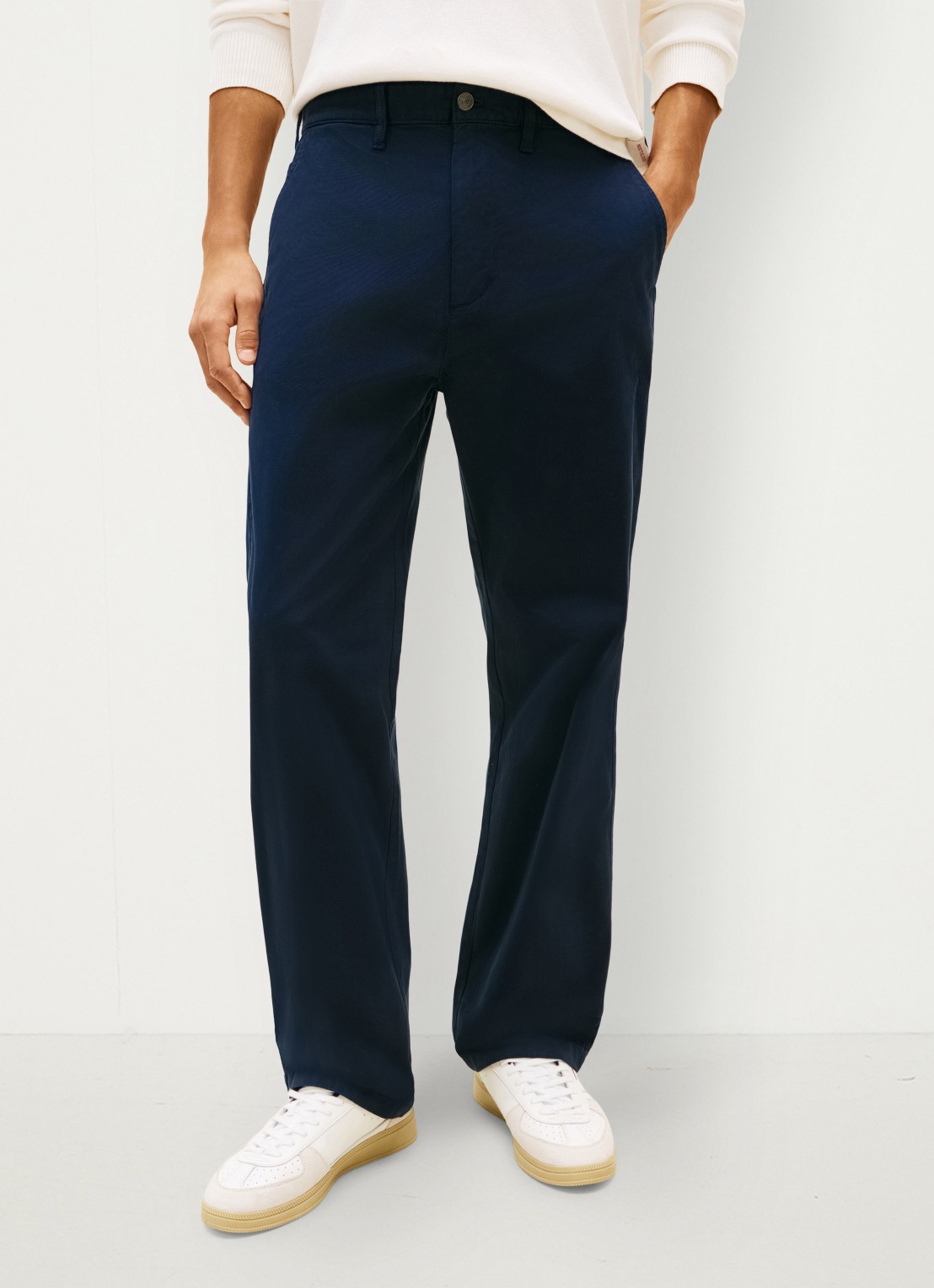 Tommy Hilfiger Otis straight fit chino met steekzakken - detail 3 indigo