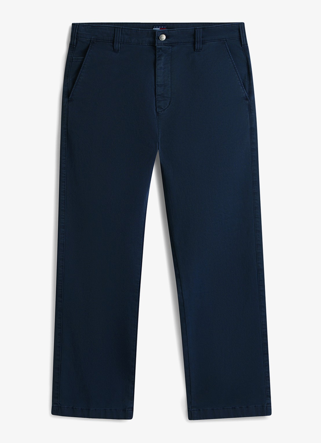Tommy Hilfiger Otis straight fit chino met steekzakken - voorkant indigo