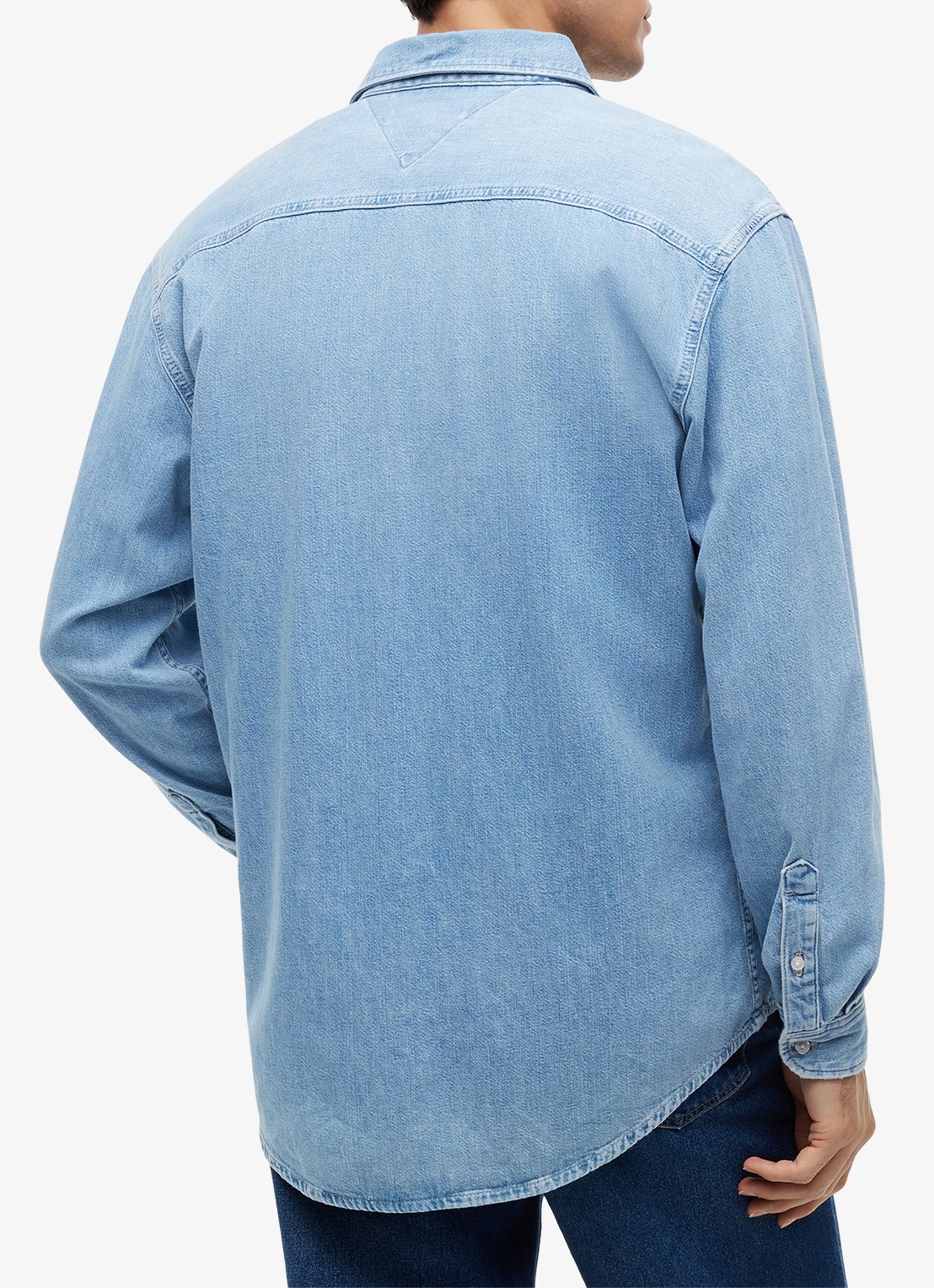 Tommy Hilfiger Overhemd van denim - achterkant 3 lichtblauw