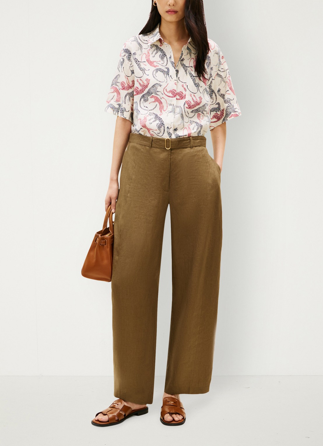 Tommy Hilfiger Overhemd van linnen met print - voorkant 5 multicolor