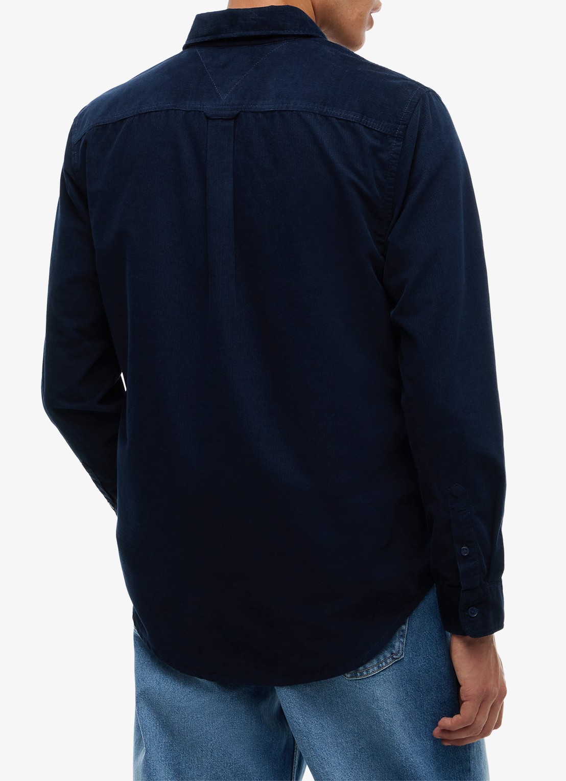Tommy Hilfiger Overshirt van corduroy - achterkant 3 donkerblauw