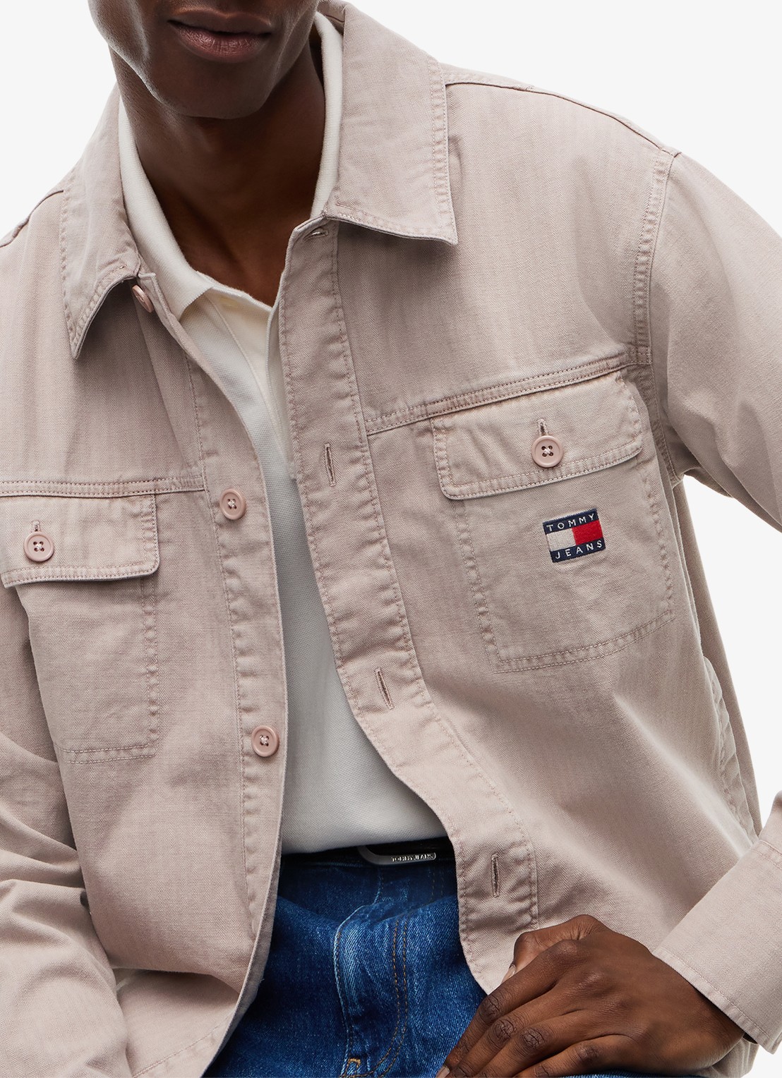 Tommy Hilfiger Overshirt van denim - detail 5 lever