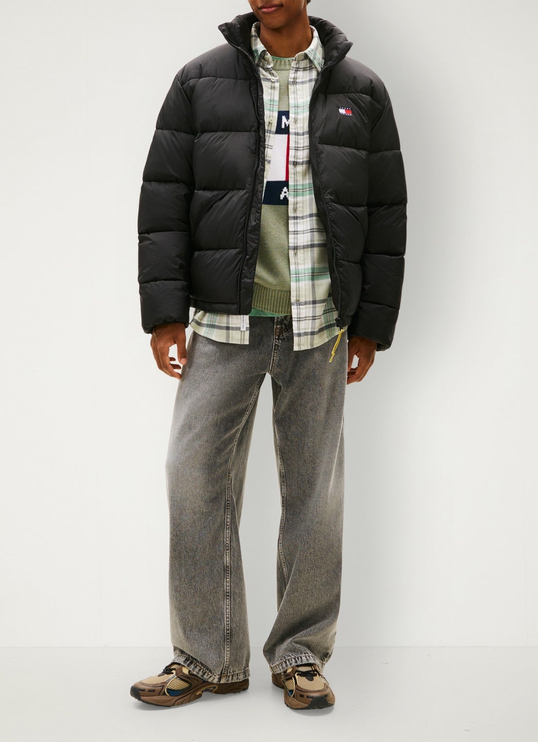 Tommy Hilfiger Oversized puffer jack met waterafstotende coating - voorkant 5 zwart