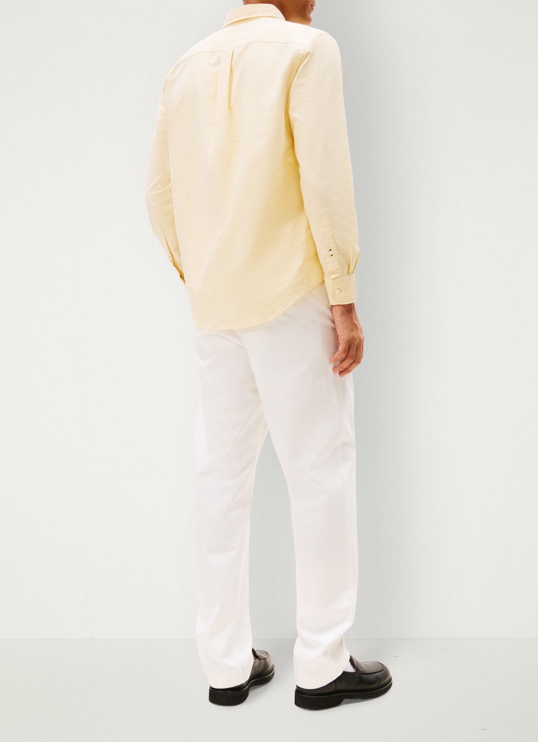 Tommy Hilfiger Oxford regular fit overhemd met logo - achterkant 3 geel