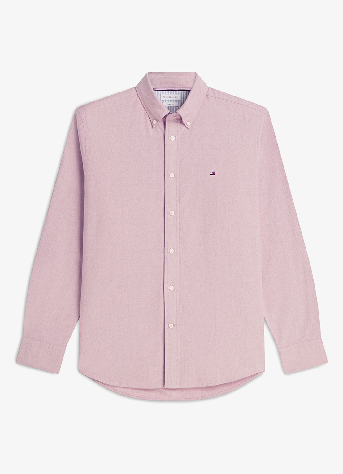 Tommy Hilfiger Oxford regular fit overhemd met logo - voorkant 5 medium red-xld / rood