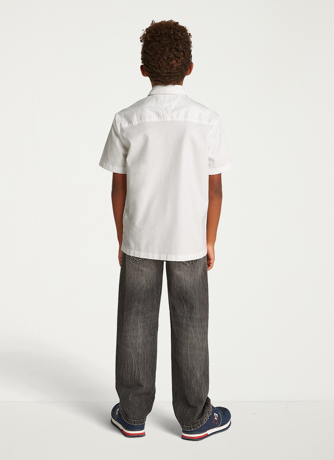 Tommy Hilfiger Oxford regular fit overhemd met logo - achterkant 4 wit