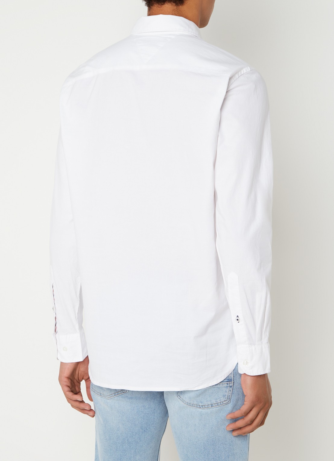 Tommy Hilfiger Oxford regular fit overhemd met logoborduring - achterkant 2 wit