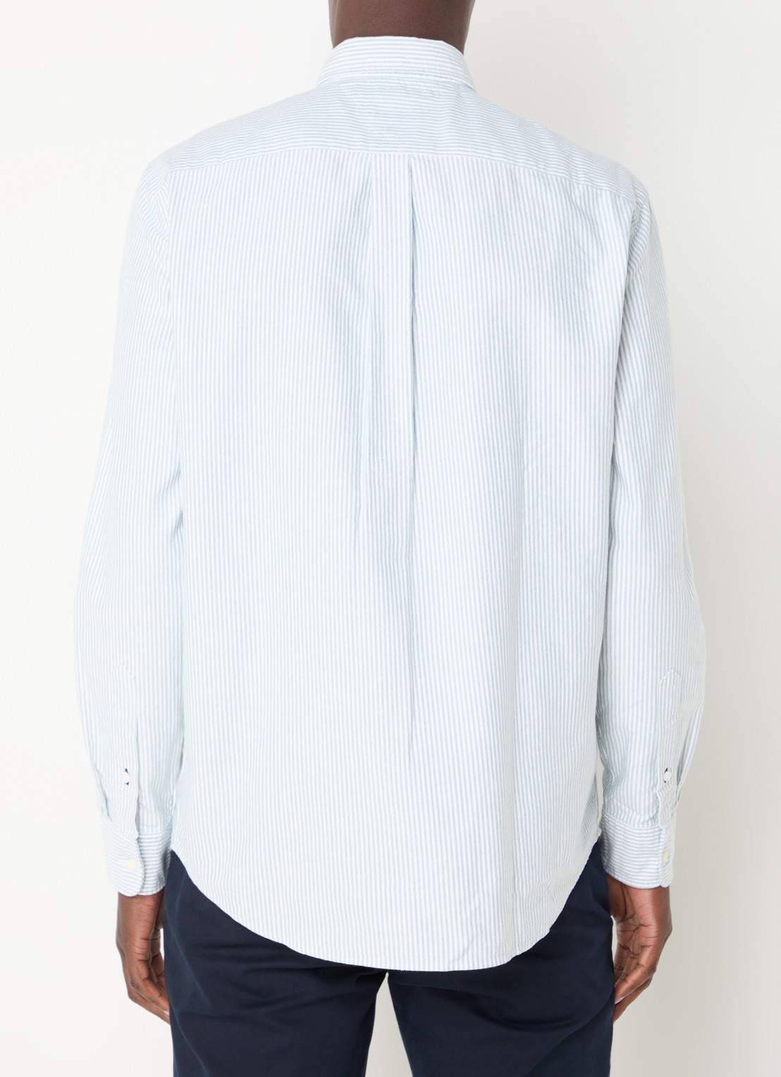 Tommy Hilfiger Oxford regular fit overhemd met streepprint - achterkant lichtblauw