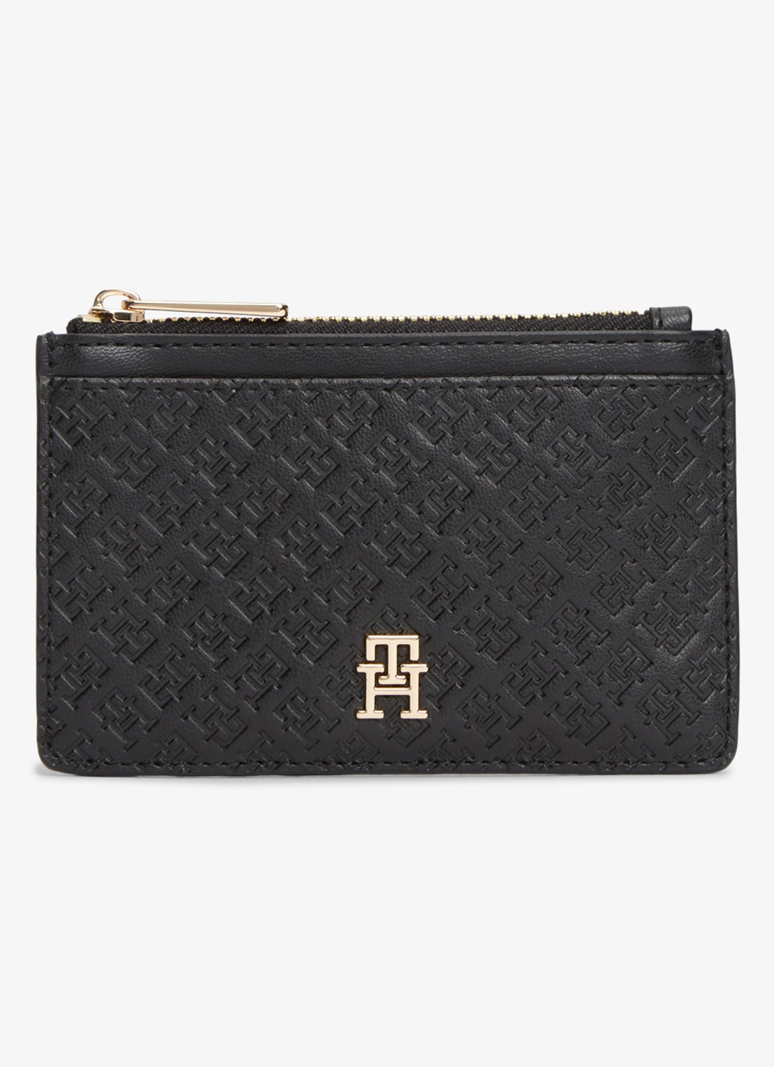 Tommy Hilfiger Pasjeshouder met logoprint - voorkant 4 zwart