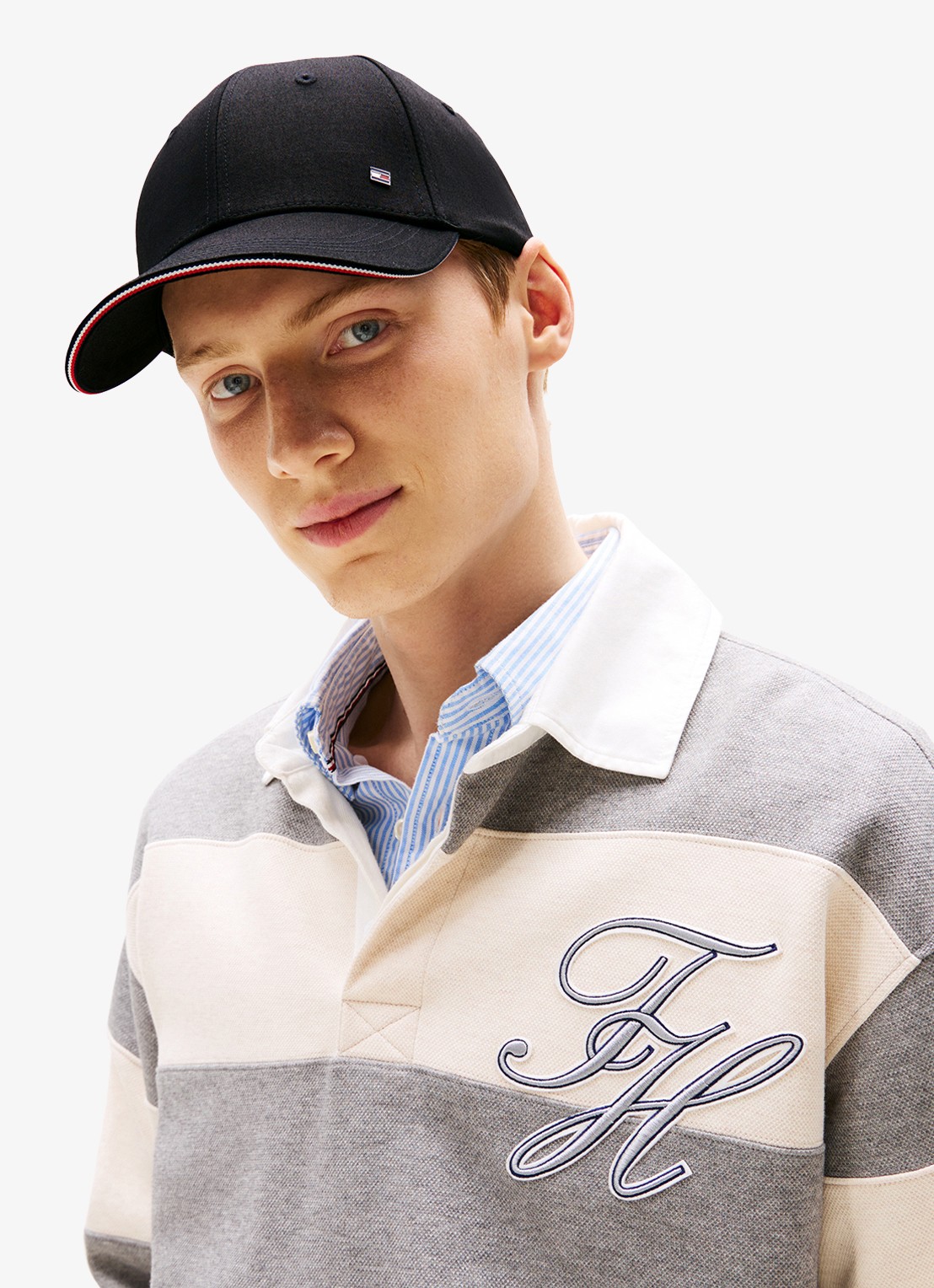 Tommy Hilfiger Pet met logo - voorkant 2 zwart