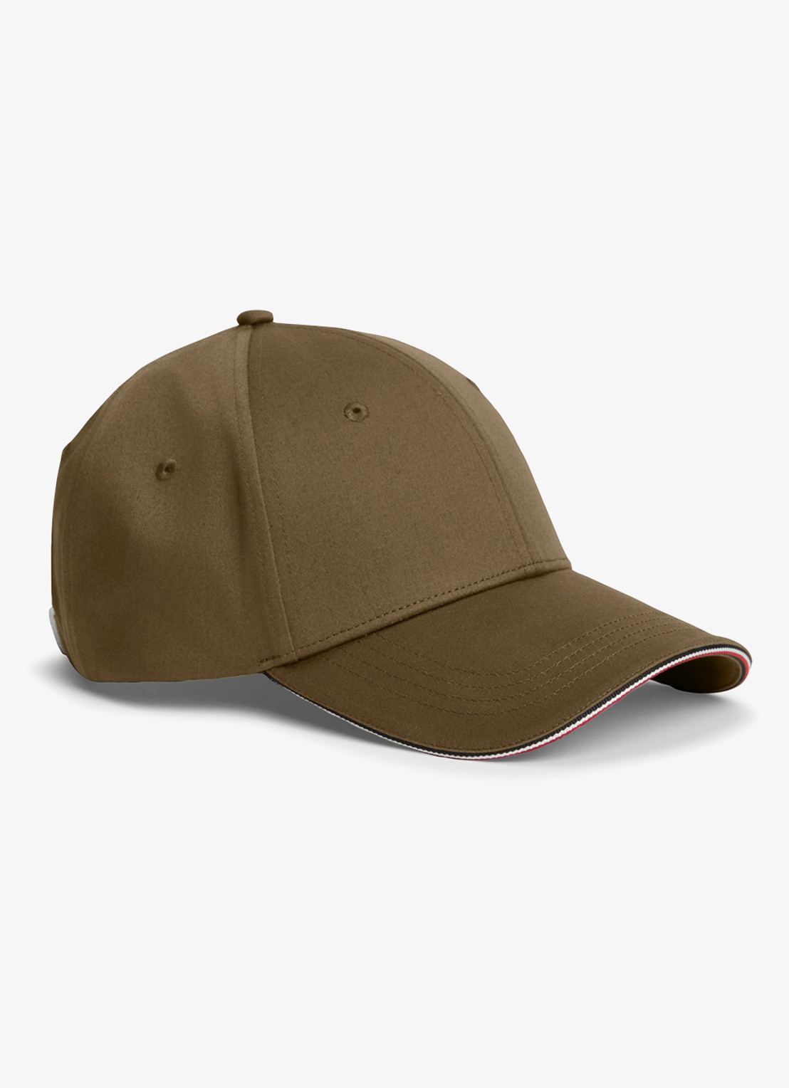 Tommy Hilfiger Pet met logo - voorkant khaki