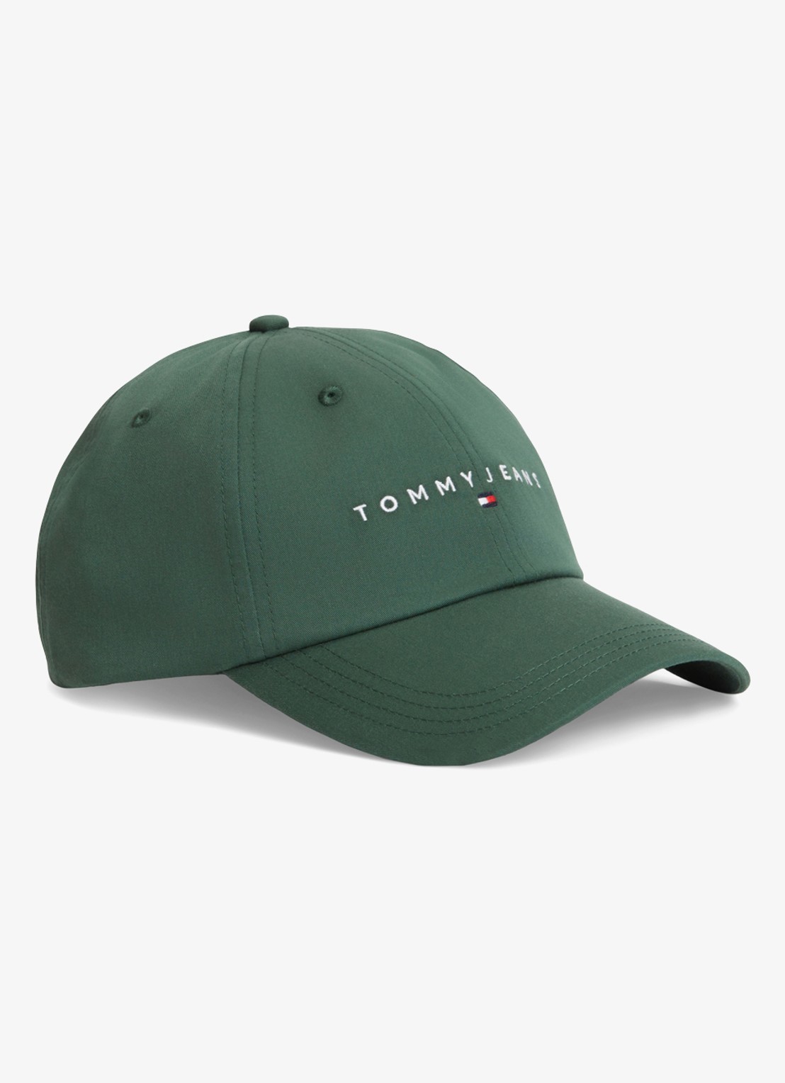 Tommy Hilfiger Pet met logoborduring - voorkant donkergroen